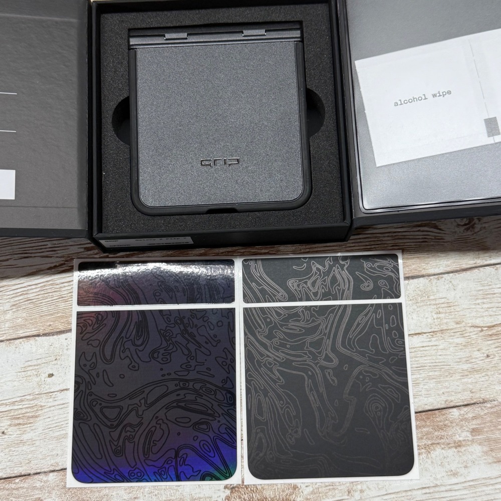 dbrand GRIP Case for Samsung Galaxy Z Flip 7 Black Holo Skin New Open Box